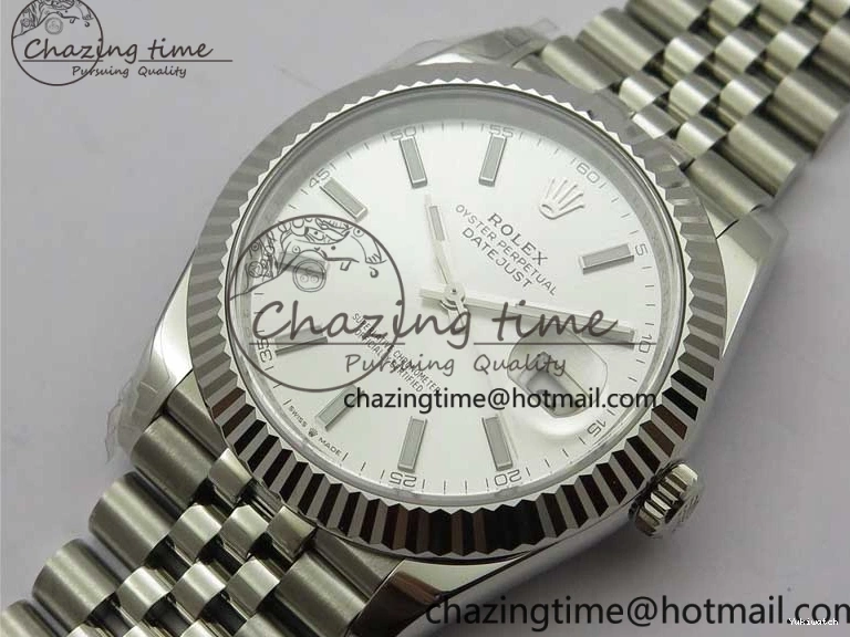 Stick 1:1 Silver on SS Best A3235 Markers Dial DateJust 904L Bracelet VRF Edition 41MM 126334 SS Jubilee 1227